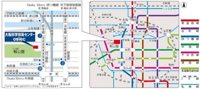 大阪方面なんば方面よりアクセス図